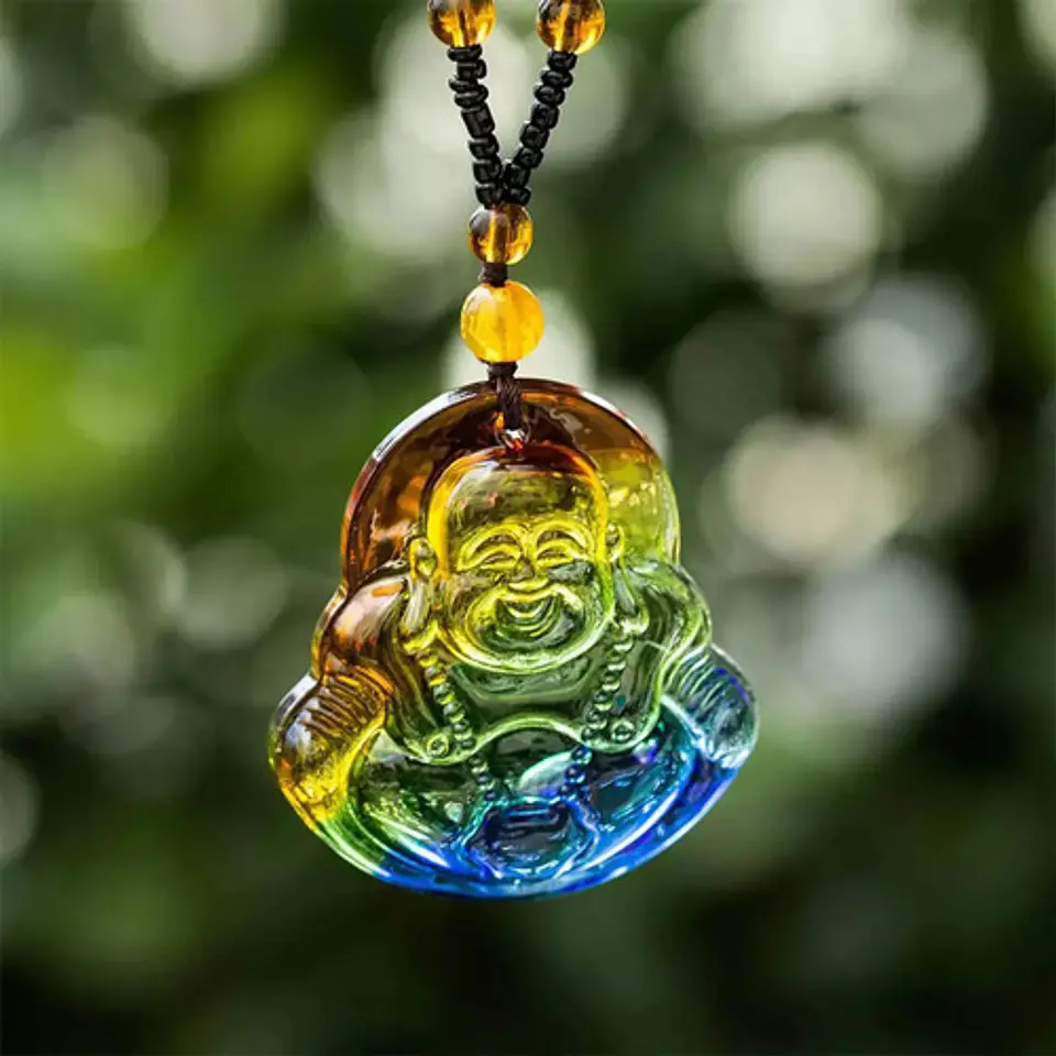 Collar Para Hombre Mujer Dije Buda Amuleto Feng Shui Suerte 5