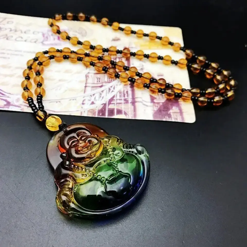 Collar Para Hombre Mujer Dije Buda Amuleto Feng Shui Suerte 6