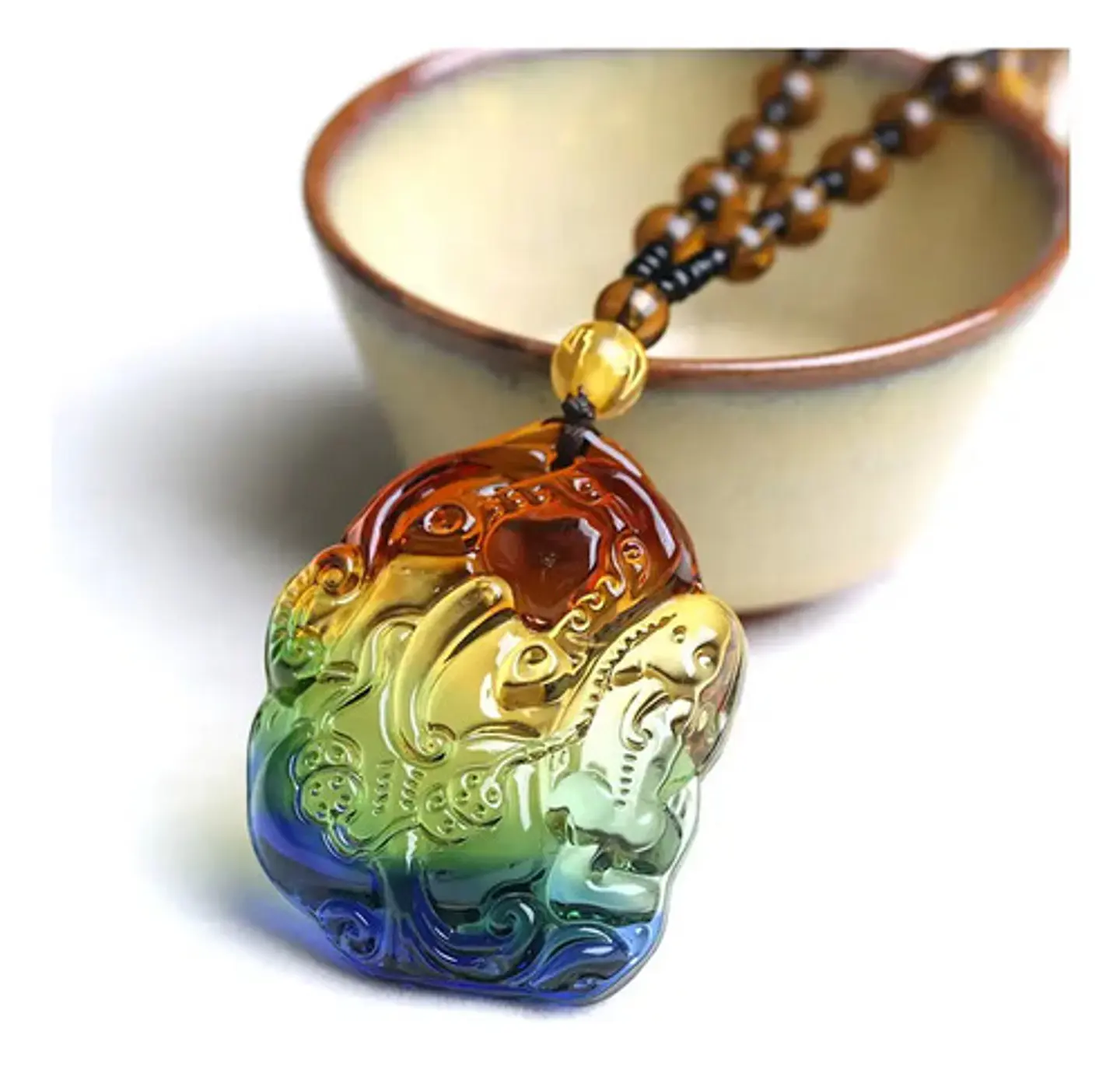 Collar Para Hombre Mujer Dije Buda Amuleto Feng Shui Suerte 18