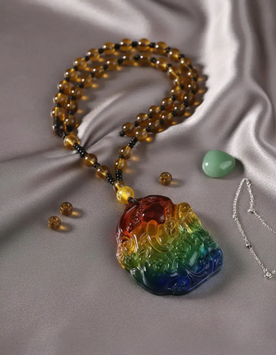 Collar Para Hombre Mujer Dije Buda Amuleto Feng Shui Suerte 21