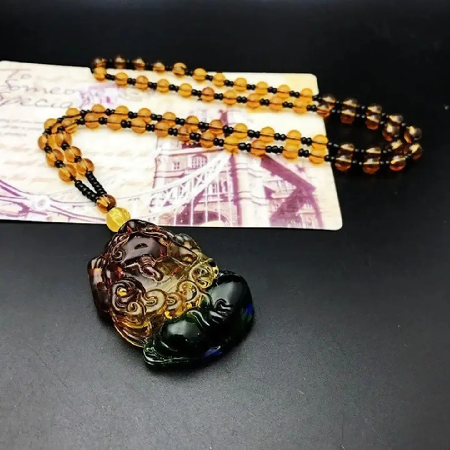 Collar Para Hombre Mujer Dije Buda Amuleto Feng Shui Suerte 25