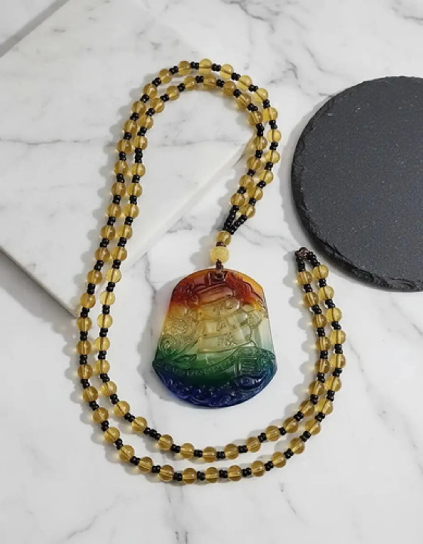 Collar Para Hombre Mujer Dije Buda Amuleto Feng Shui Suerte 37