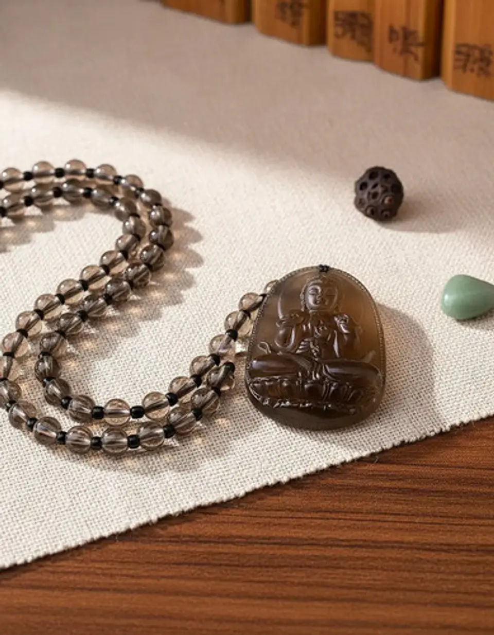 Collar Para Hombre Mujer Dije Buda Amuleto Feng Shui Suerte 45