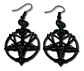 Aretes Pendiente Pentagrama Cabra Color Negro Mujer Hombre - Miniatura 1