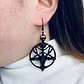Aretes Pendiente Pentagrama Cabra Color Negro Mujer Hombre - Miniatura 2