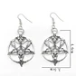 Aretes Pendiente Pentagrama Cabra Color Negro Mujer Hombre - Miniatura 4