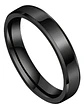 Anillo Argolla Color Negro 6mm Acero Inoxidable Hombre Mujer - Miniatura 5