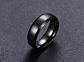 Anillo Argolla Color Negro 6mm Acero Inoxidable Hombre Mujer - Miniatura 8
