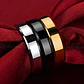 Anillo Argolla Color Negro 6mm Acero Inoxidable Hombre Mujer - Miniatura 9