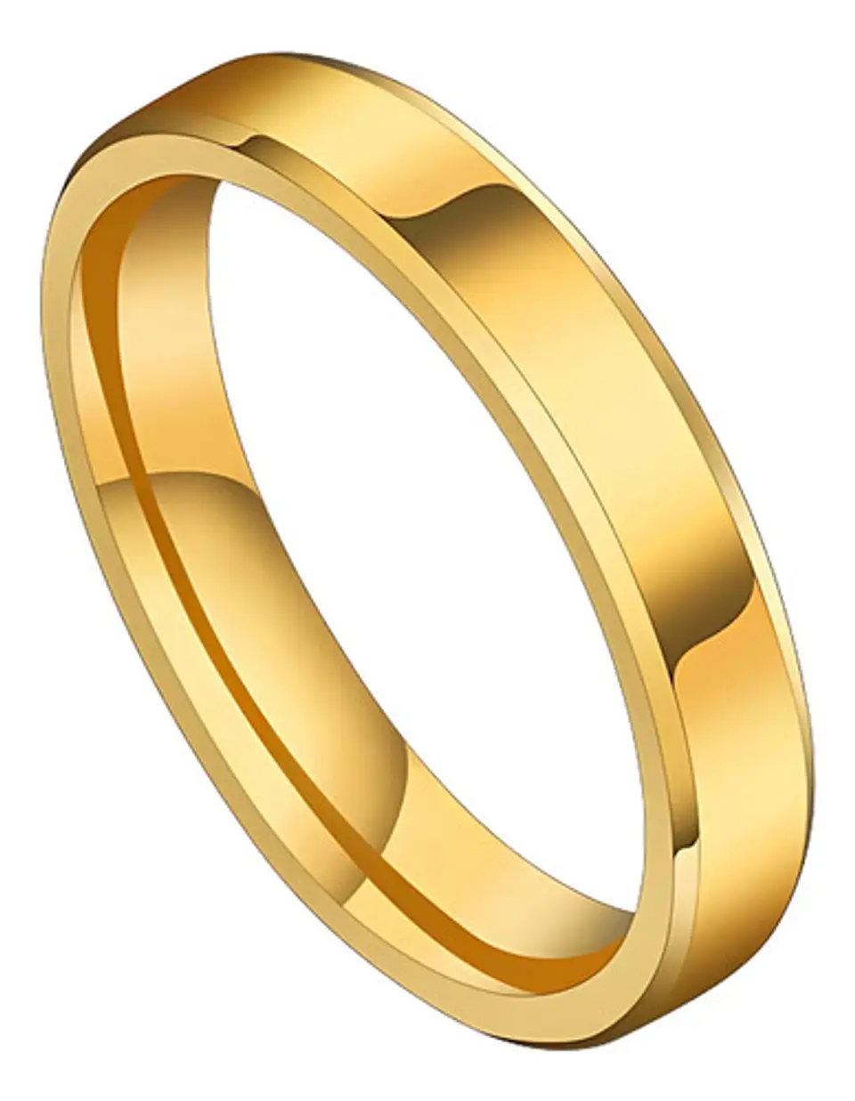 Anillo Argolla Color Negro 6mm Acero Inoxidable Hombre Mujer 10