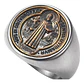 Anillo San Benito Color Plata Acero Inoxidable Hombre Mujer - Miniatura 1