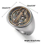 Anillo San Benito Color Plata Acero Inoxidable Hombre Mujer - Miniatura 2