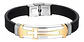 Pulsera Brazalete Color Oro Placa Cruz De Acero Para Hombre - Miniatura 5