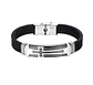 Pulsera Brazalete Color Oro Placa Cruz De Acero Para Hombre - Miniatura 6