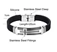Pulsera Brazalete Color Oro Placa Cruz De Acero Para Hombre - Miniatura 7