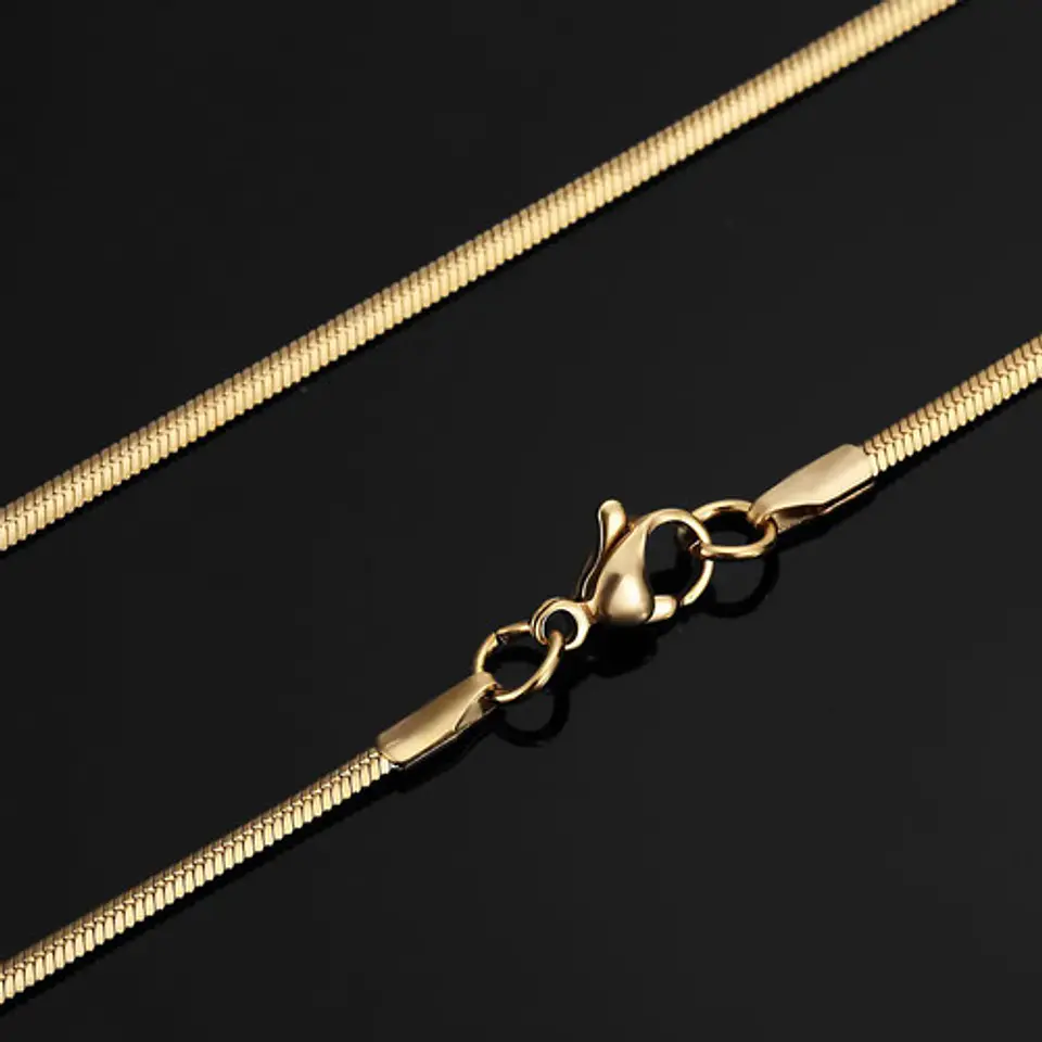 Cadena Serpiente 2 Mm Acero Inoxidable 45 Cm Hombre Y Mujer 5