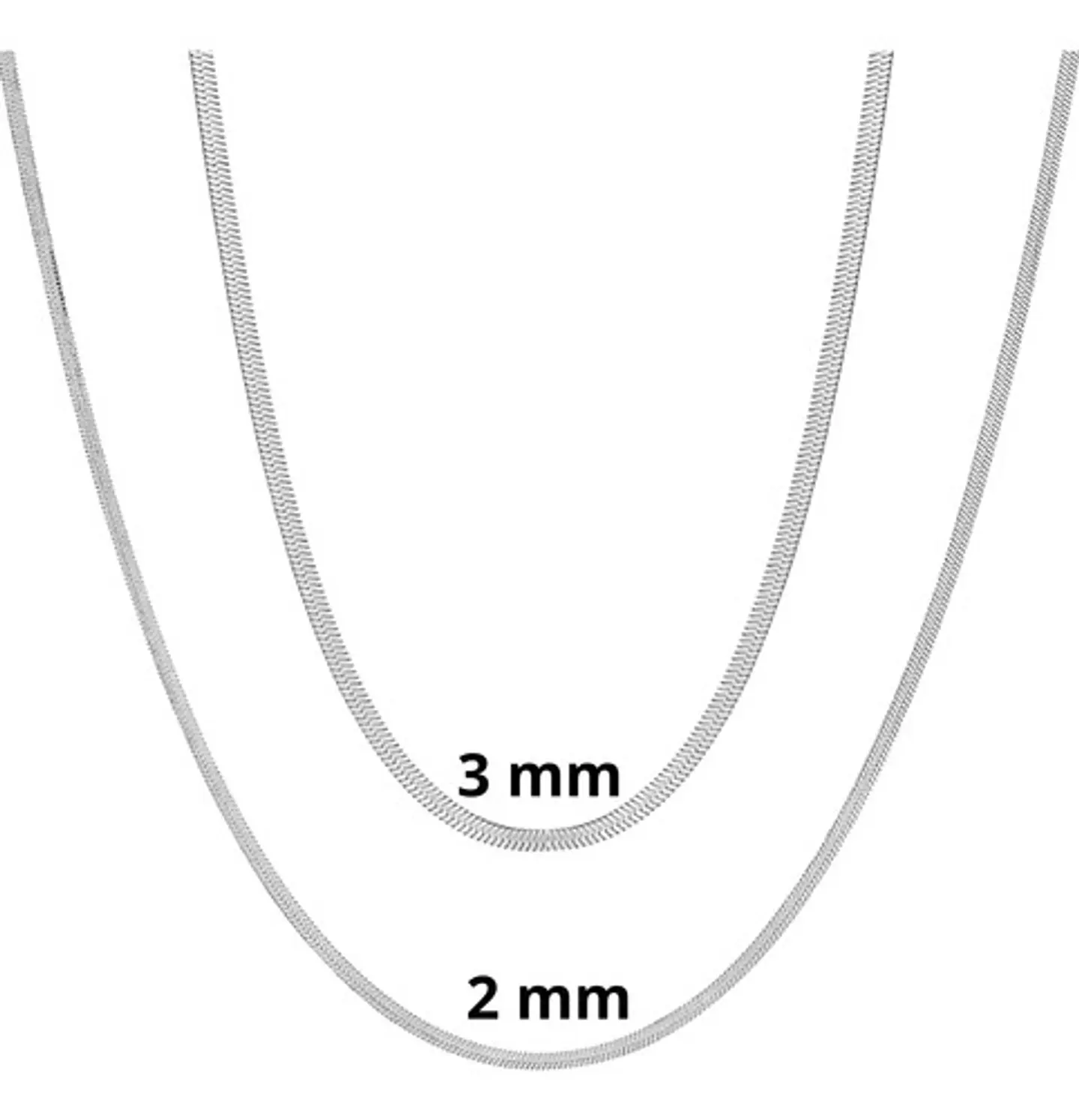 Cadena Serpiente 2 Mm Acero Inoxidable 45 Cm Hombre Y Mujer 26