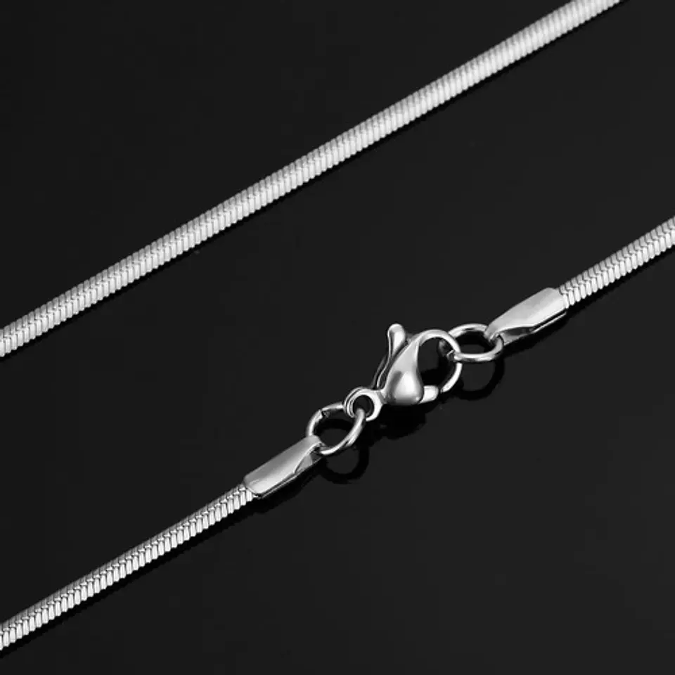Cadena Serpiente 2 Mm Acero Inoxidable 45 Cm Hombre Y Mujer 28