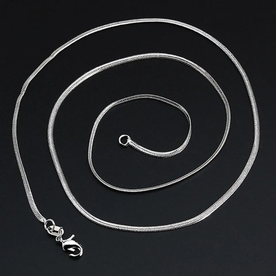Cadena Serpiente 2 Mm Acero Inoxidable 45 Cm Hombre Y Mujer 29