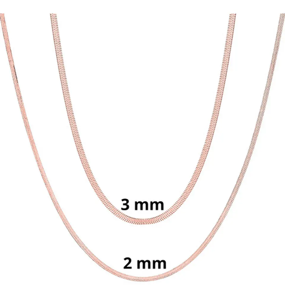 Cadena Serpiente 2 Mm Acero Inoxidable 45 Cm Hombre Y Mujer 33