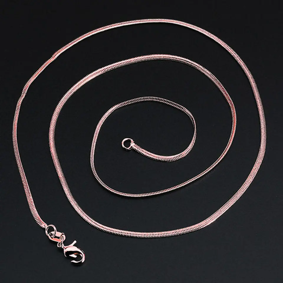 Cadena Serpiente 2 Mm Acero Inoxidable 45 Cm Hombre Y Mujer 36
