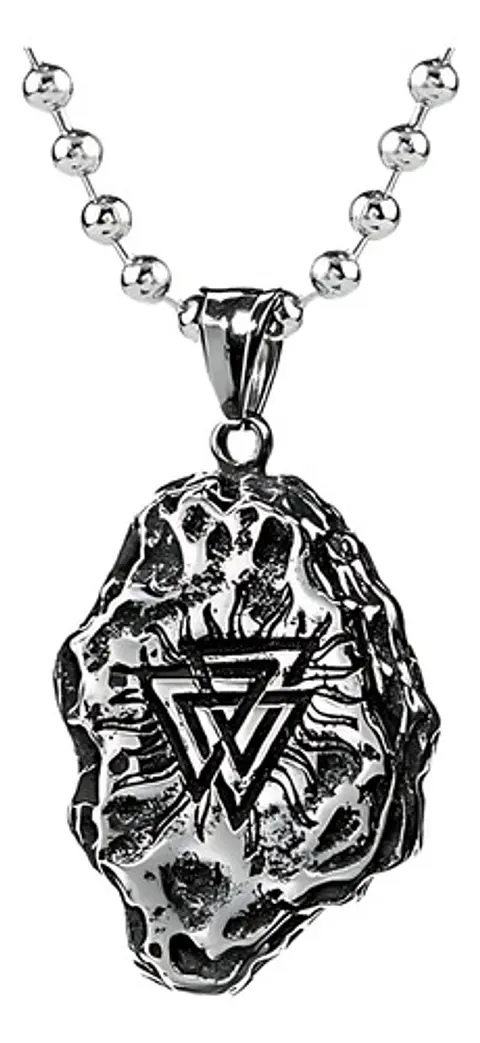 Collar Vikingo Brújula Valknut Acero Inoxidable Hombre 