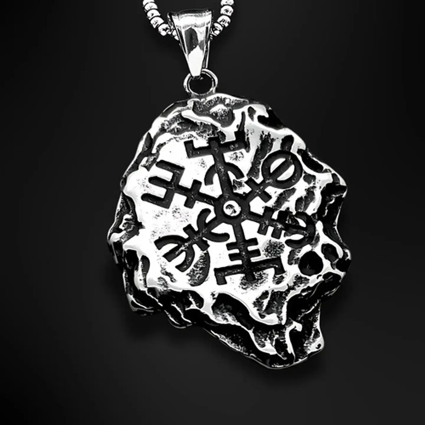 Collar Vikingo Brújula Valknut Acero Inoxidable Hombre  5