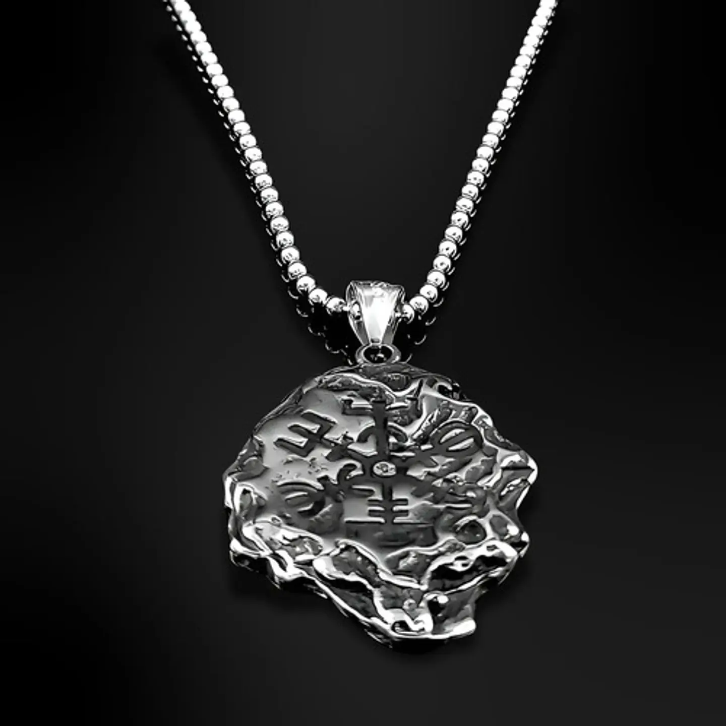 Collar Vikingo Brújula Valknut Acero Inoxidable Hombre  6