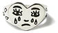 Anillo Argolla Ajustable Color Plata Cara Rostro Llorando - Miniatura 1