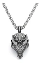 Collar Dije Cabeza Dragón Mitología Color Plata Para Hombre - Miniatura 1