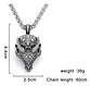 Collar Dije Cabeza Dragón Mitología Color Plata Para Hombre - Miniatura 2