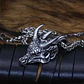 Collar Dije Cabeza Dragón Mitología Color Plata Para Hombre - Miniatura 3