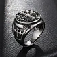 Anillo Sello San Benito Plateado Acero Inoxidable Hombre - Miniatura 6
