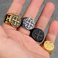 Anillo Sello San Benito Plateado Acero Inoxidable Hombre - Miniatura 10