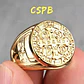 Anillo Sello San Benito Plateado Acero Inoxidable Hombre - Miniatura 12