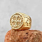 Anillo Sello San Benito Plateado Acero Inoxidable Hombre - Miniatura 13