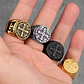 Anillo Sello San Benito Plateado Acero Inoxidable Hombre - Miniatura 16