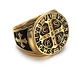 Anillo Sello San Benito Plateado Acero Inoxidable Hombre - Miniatura 31