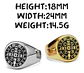 Anillo Sello San Benito Plateado Acero Inoxidable Hombre - Miniatura 39