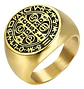 Anillo Sello San Benito Plateado Acero Inoxidable Hombre - Miniatura 41