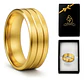 Anillo Color Oro Para Hombre Mujer Argolla Acero Inoxidable - Miniatura 1