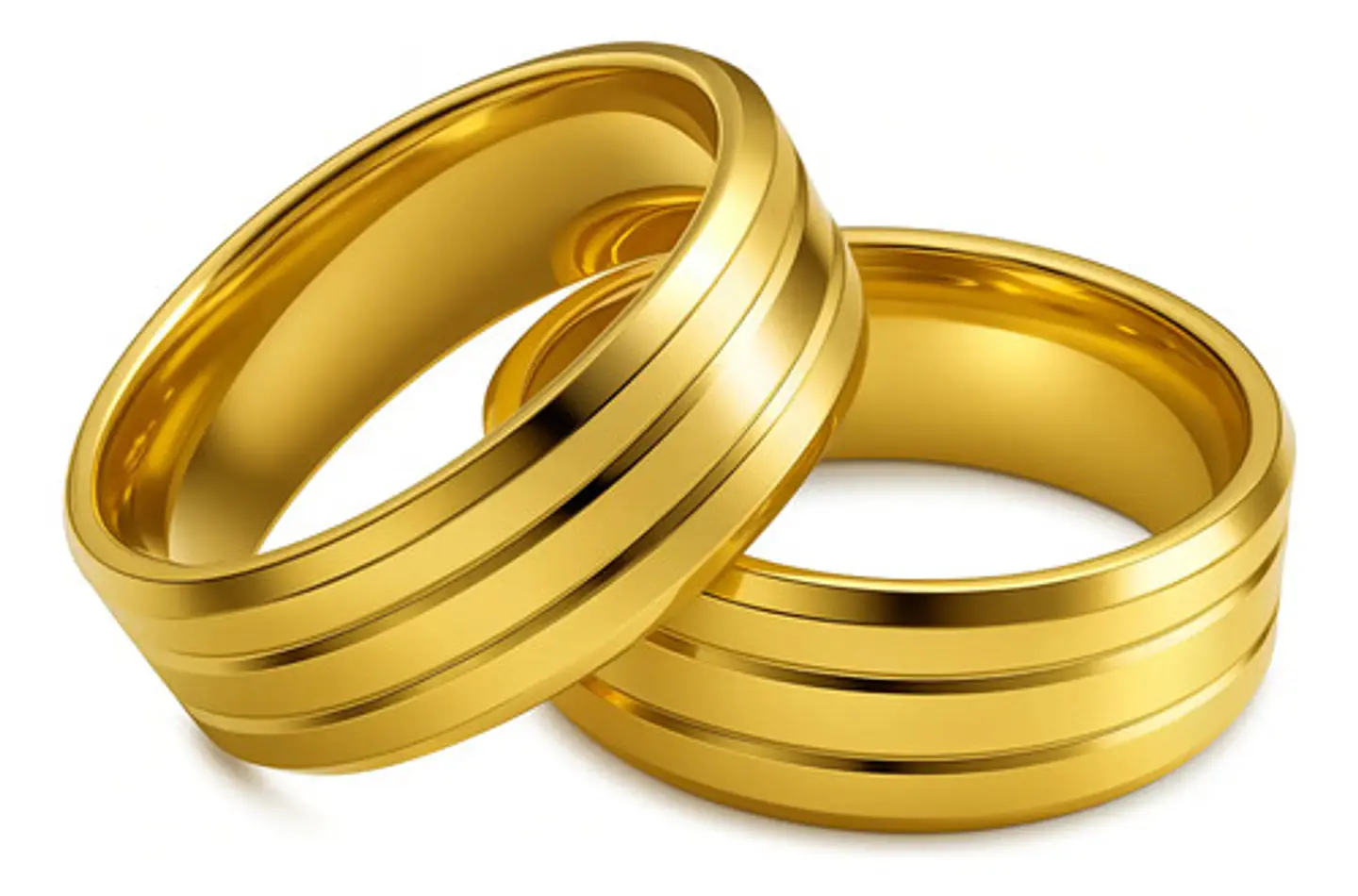 Anillo Color Oro Para Hombre Mujer Argolla Acero Inoxidable 2