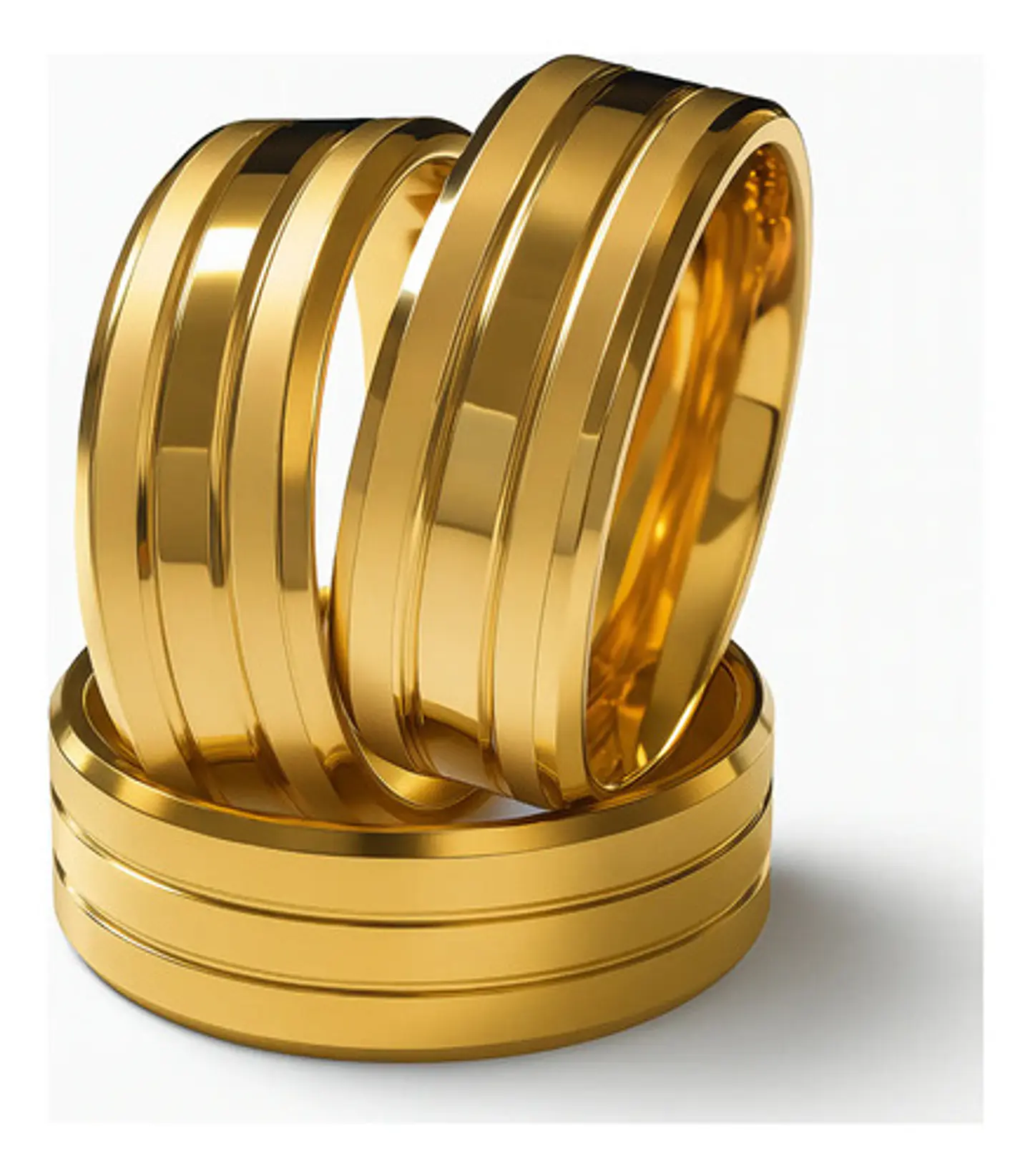 Anillo Color Oro Para Hombre Mujer Argolla Acero Inoxidable 4