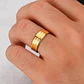 Anillo Color Oro Para Hombre Mujer Argolla Acero Inoxidable - Miniatura 5