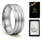 Anillo Color Oro Para Hombre Mujer Argolla Acero Inoxidable - Miniatura 9