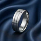 Anillo Color Oro Para Hombre Mujer Argolla Acero Inoxidable - Miniatura 10