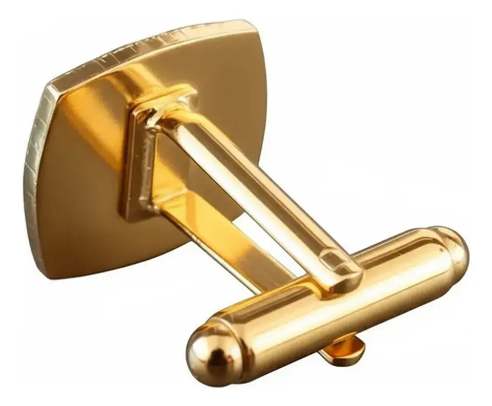 Gemelos Mancornas Color Oro Escuadra Mason Masonería Hombre 3