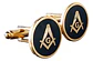 Gemelos Mancornas Color Oro Escuadra Mason Masonería Hombre - Miniatura 10