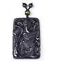 Collar Obsidiana Amuleto Suerte Guan Gong Para Hombre Mujer - Miniatura 1