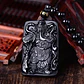 Collar Obsidiana Amuleto Suerte Guan Gong Para Hombre Mujer - Miniatura 6